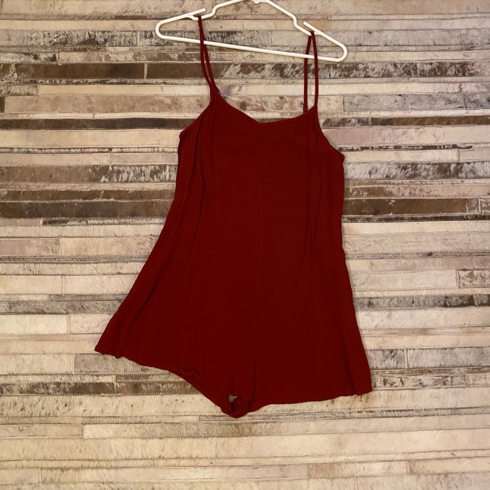 Simple Burgundy Romper